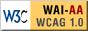 Logo di certificazione conformità di secondo livello alle WCAG 1.0