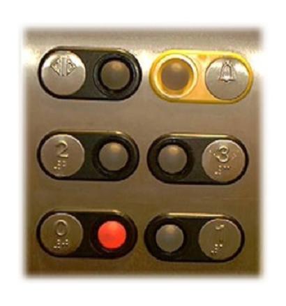 Foto di pulsantiera di ascensore