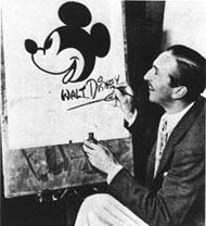 Walt firma il suo Mickey Mouse